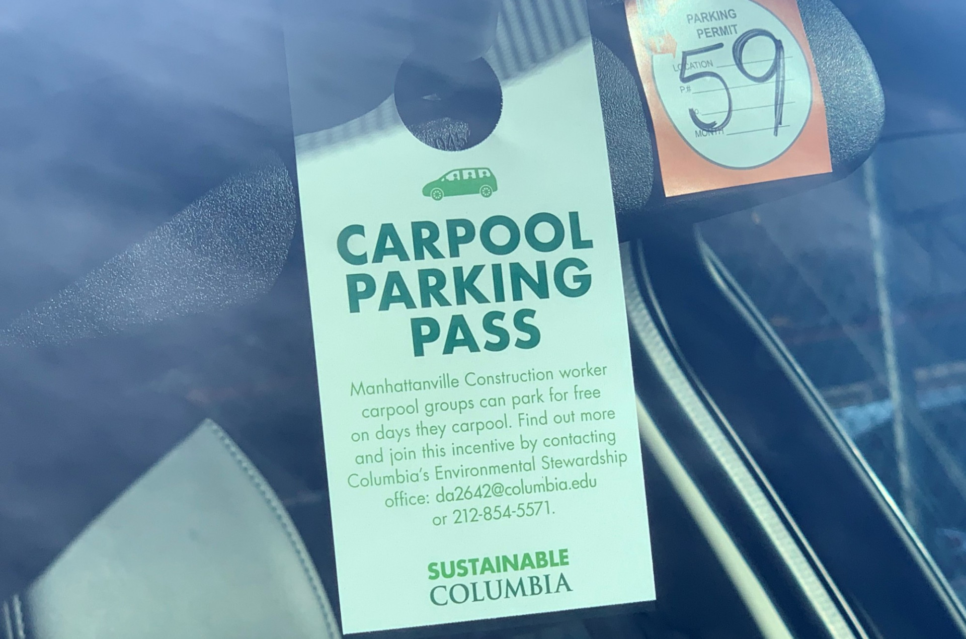 Manhattanville Construction Worker Carpool Incentive Sustainable Columbia
